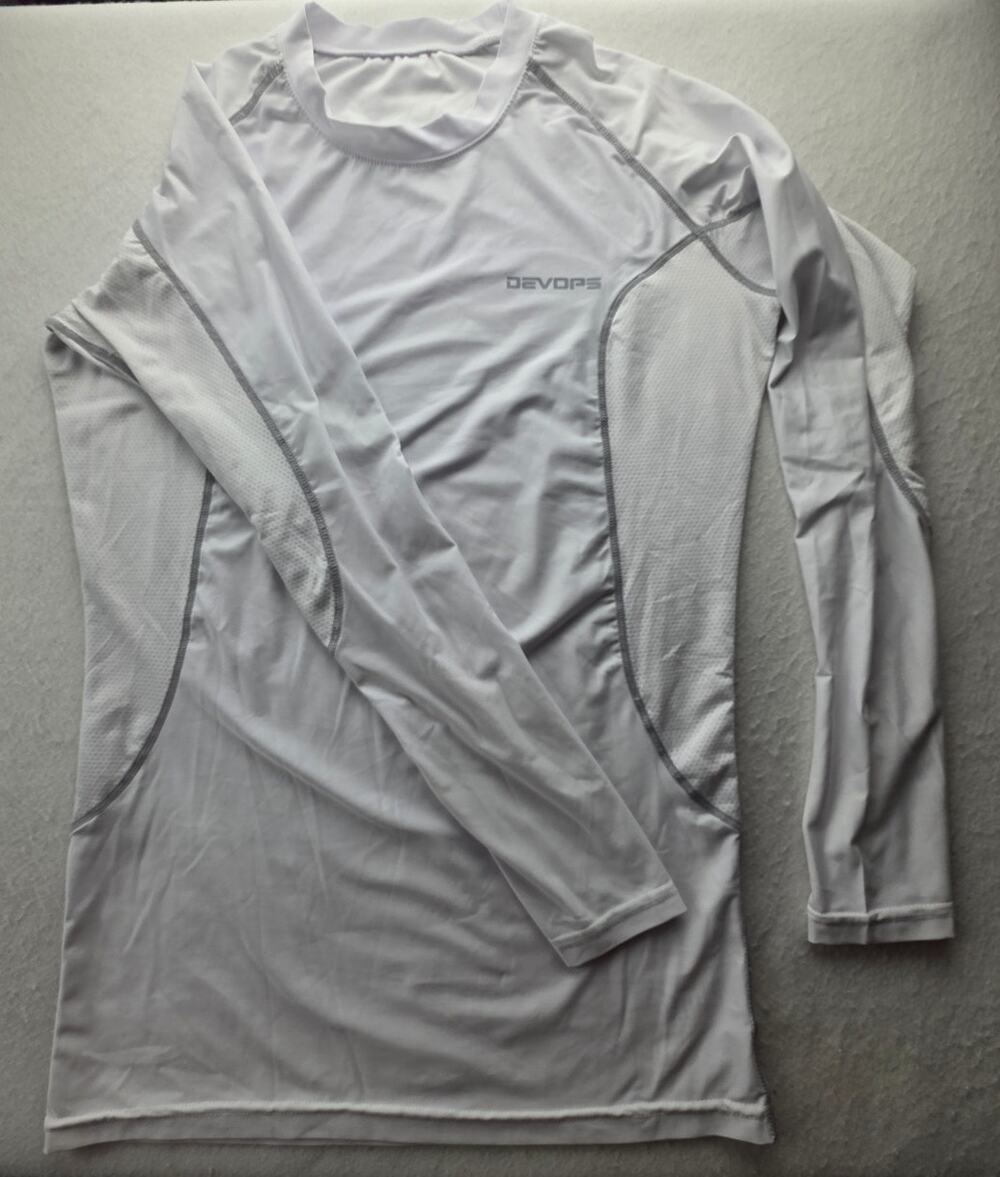 Devops Men's White Activewear Long Sleeve Size Medium
